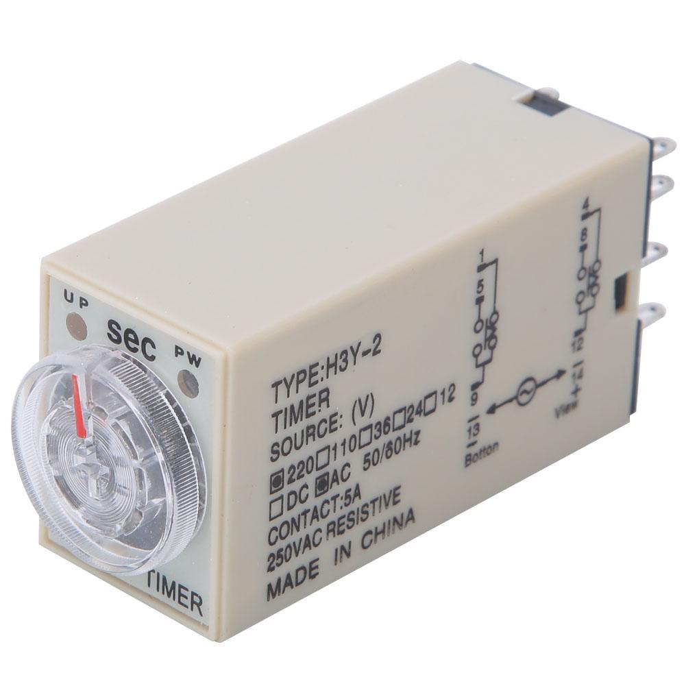 Time Relay H3Y2 8 Pin Adjustable High Accuracy Home Appliances Electrical Supplies 010s220VAC