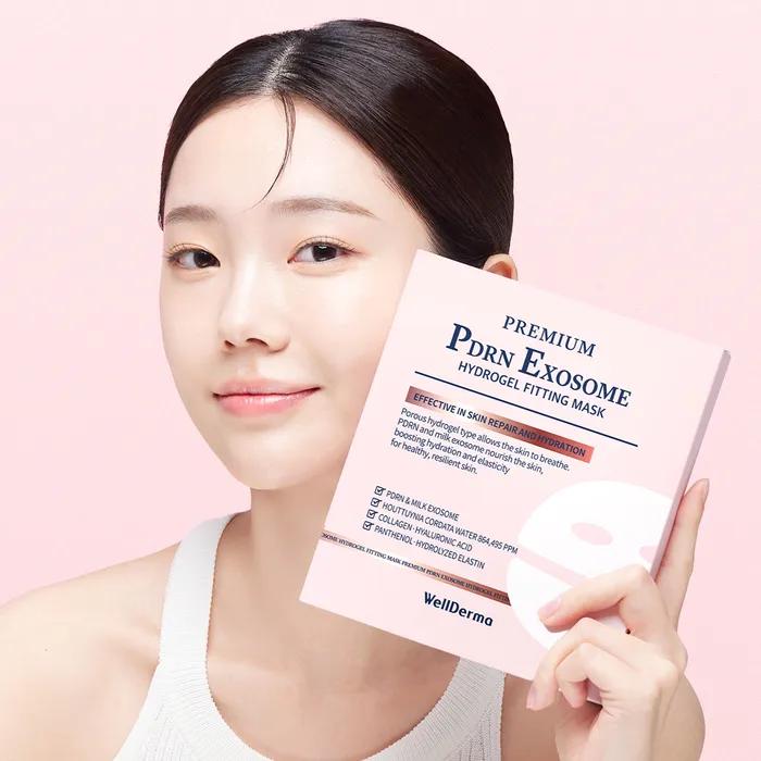 Welderma Premium PDRN Exosome Hydrogel Tilpasset Maske 1 Boks (4 ark)