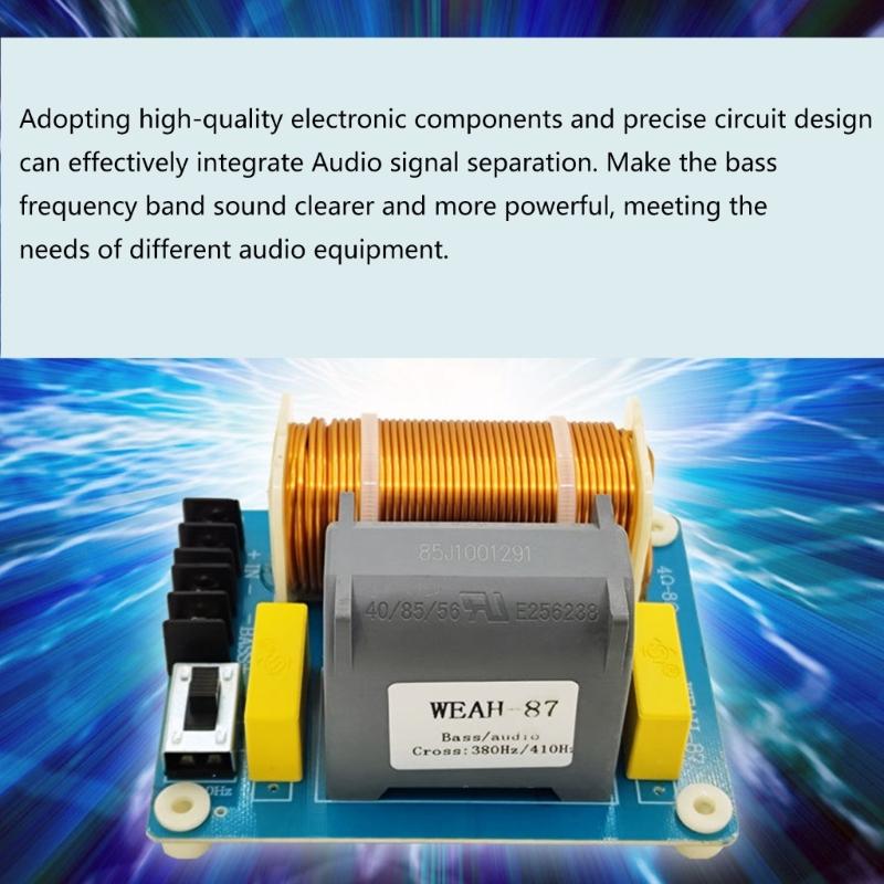 Bass Subwoofer Speaker Frequency Divider Stage Home Car Hifi Stereo DIY Crossover Filters 1200W 410Hz Auto Accessory