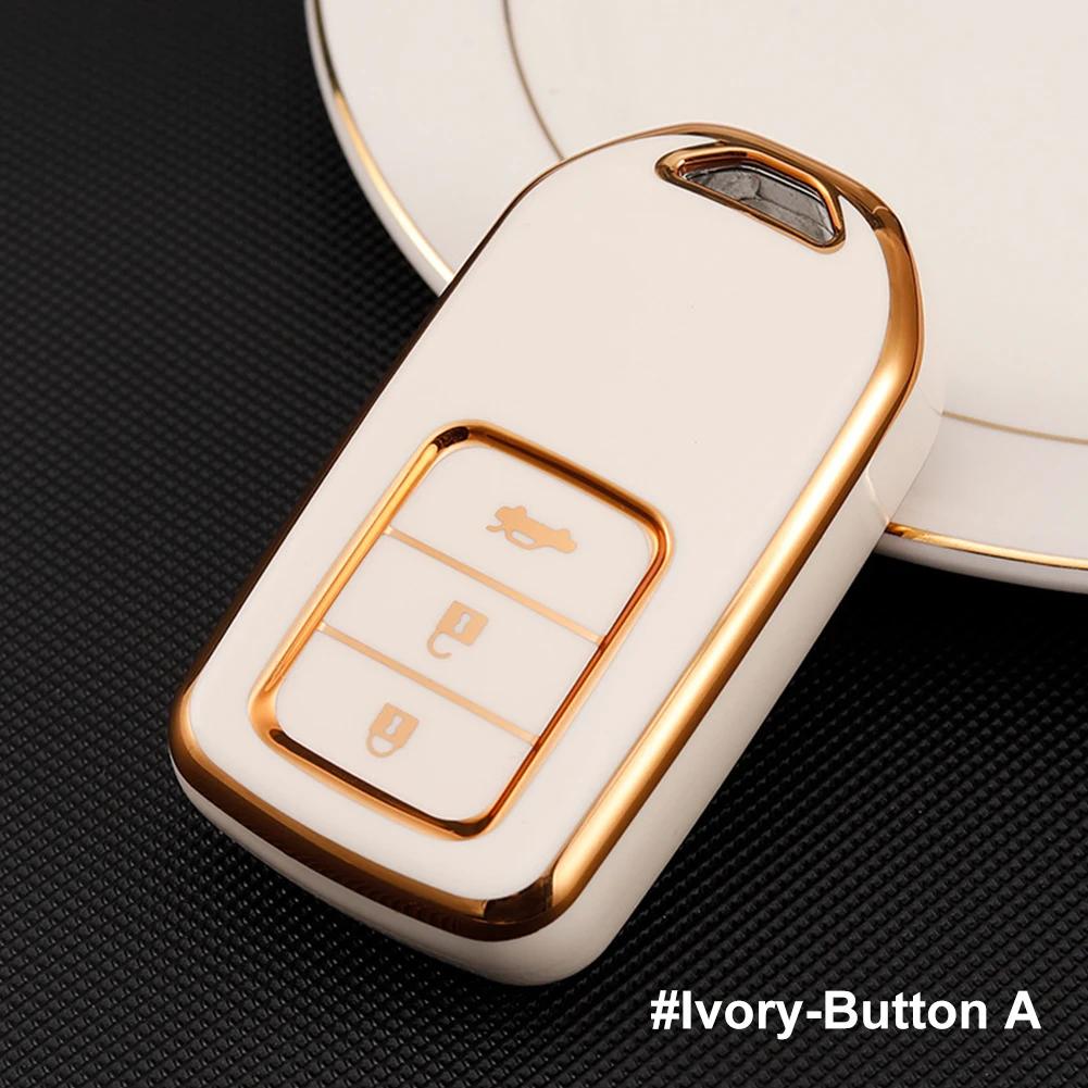 TPU Car Remote Key Case Cover Protector Shell Fob For Honda CRV CR-V Fit Civic Accord HR-V HRV City Odyssey XR-V Accessories