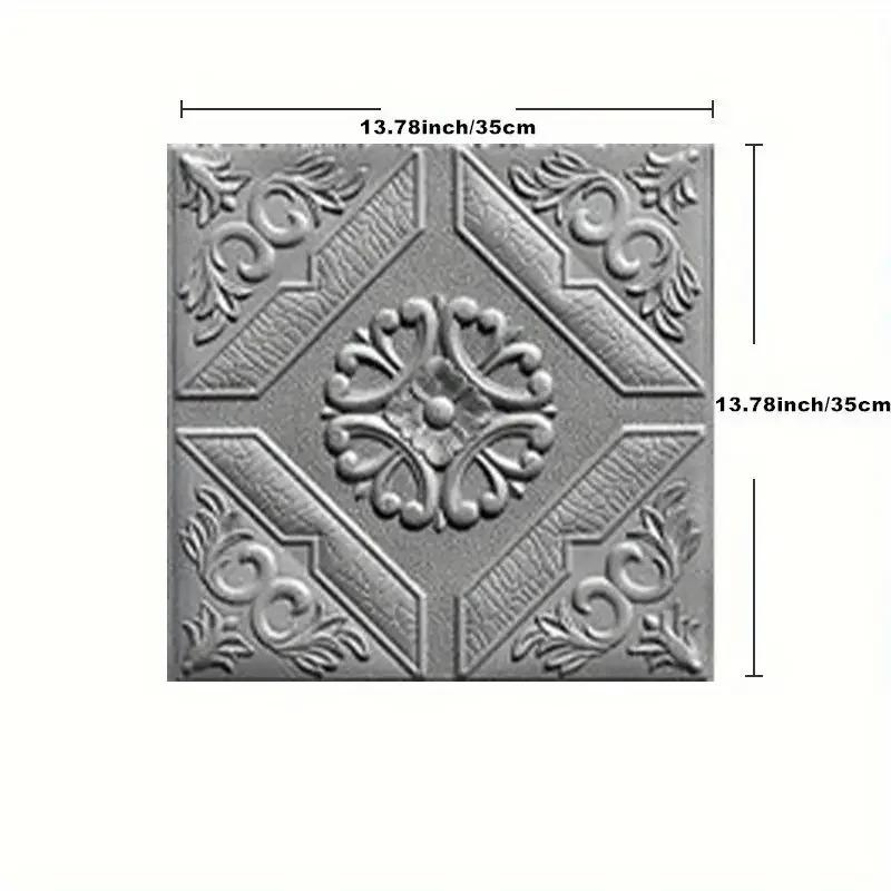 5-10pcs 35*35cm Ceiling Roof Wallpaper renovation Self-adhesive Bedroom 3D Waterproof Background Wall Wallpaper Home Decoration