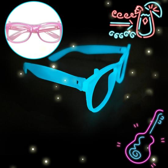 Neon Glow Glasses UV Black Light Absorption Luminous Party Glasses 5 Colors Glow In The Dark Birthday Wedding Decorations Party Supplies