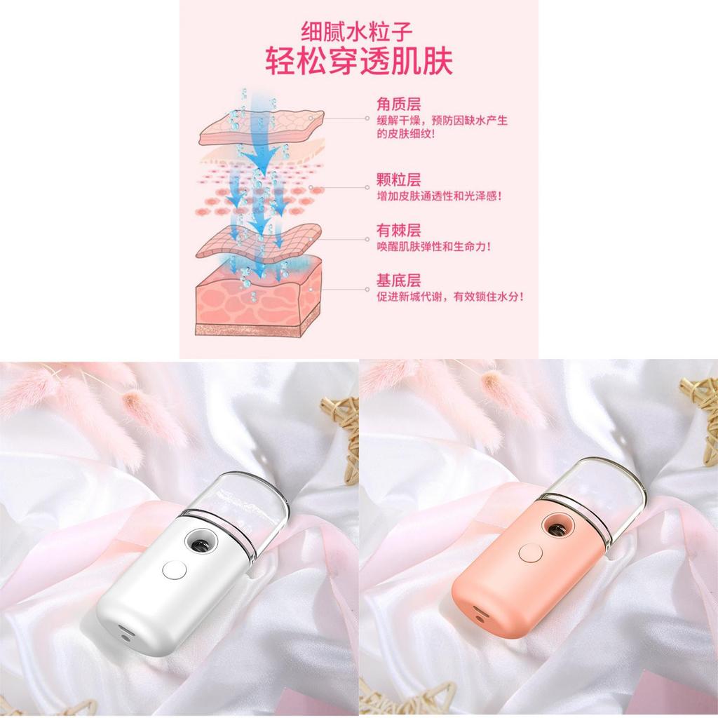 Portable Nano Mist Facial Spray Device With Cold Spray For Skin Hydration And Beauty
