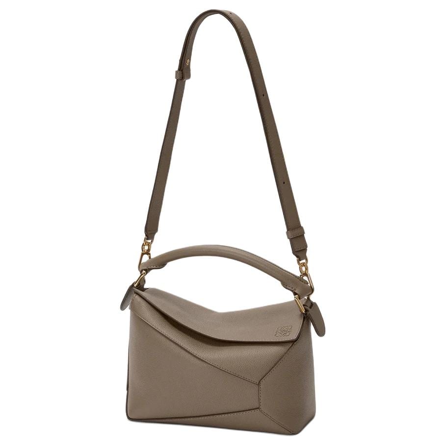 Loewe Bolso Pequeño de Piel de Becerro con Textura Puzzle para Mujer Color Topo A510P60XAW-3170