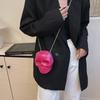 Rose Red Cute Carto Shoulder Bag Halloween Funny Ghost Skull Bag Pu Leather Zipper Handbag Purse Small Crossbody Phe Bags