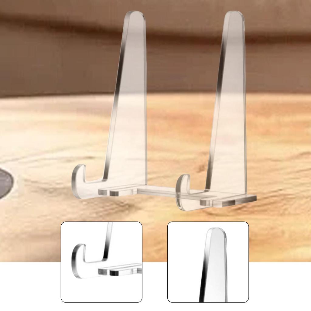 Acrylic Plate Stand, Picture Frame Holder,Multipurpose,Stable Book Stand Easel for Cookbook Plaque Book Plate Desktop
