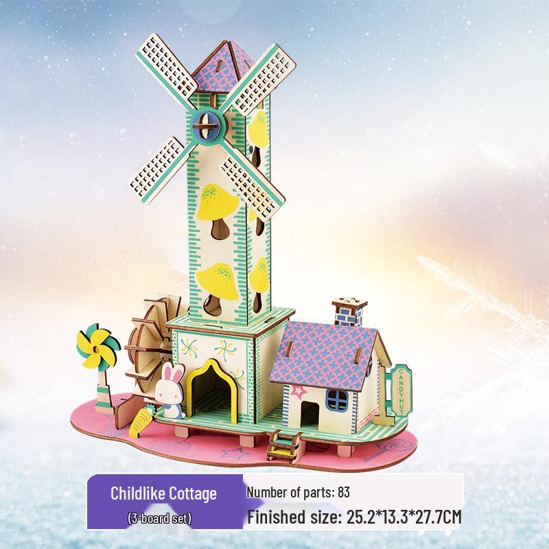 3D Wooden Puzzle Model Kit for Kids and Adults - Educational Brain Toy and Gift