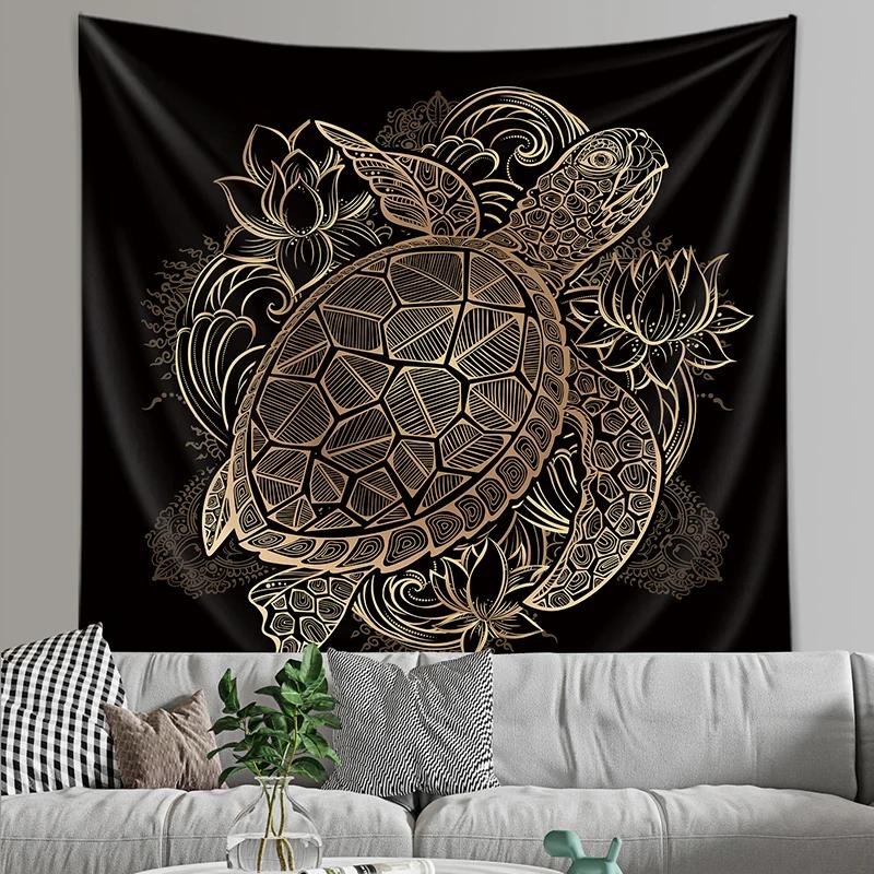 

Chakra Tapestry Wall Hanging Indian Mural Black Gold Hand Hamsa Eye Palm Pattern Yoga Painting Beautiful Living Room Home 100X70CM бордовий