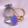 Stainless Steel Ring Base Adjustable Ring Blank Cabochon Ring Blank Base Flat Bezel