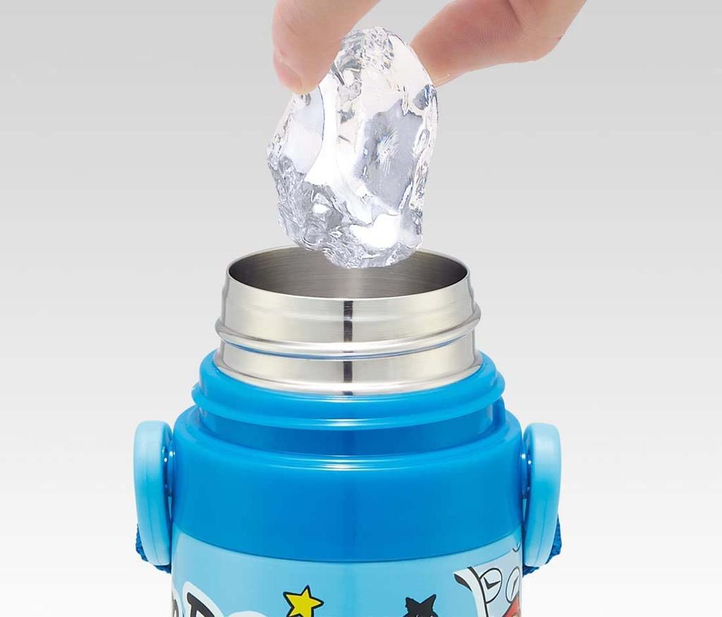 Skater Water Bottle, Doraemon Sticker, 470ml, Direct Drinking, Children's, Stainless Steel, Sports Bottle, SDC4-A