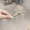 New Chinese temperament flower butterfly hairpin pearl fringed hairpin ancient Hanfu cheongsam plate head accessories hairpin