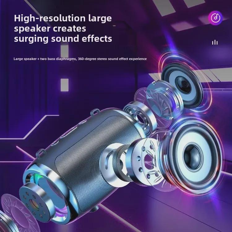 Chytrý přenosný Bluetooth reproduktor: Velký objem, malé rozměry pro domácí, venkovní a automobilové audio