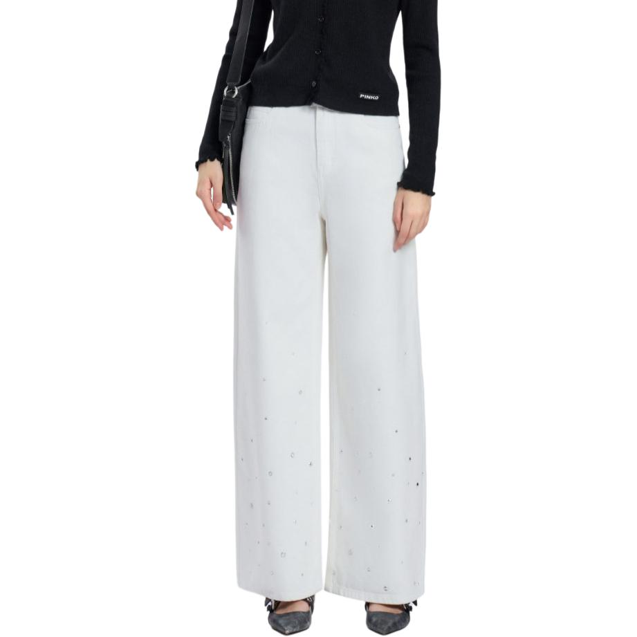 PINKO Pink Detail Loose Flared Jeans Women jeans PEAF261358721