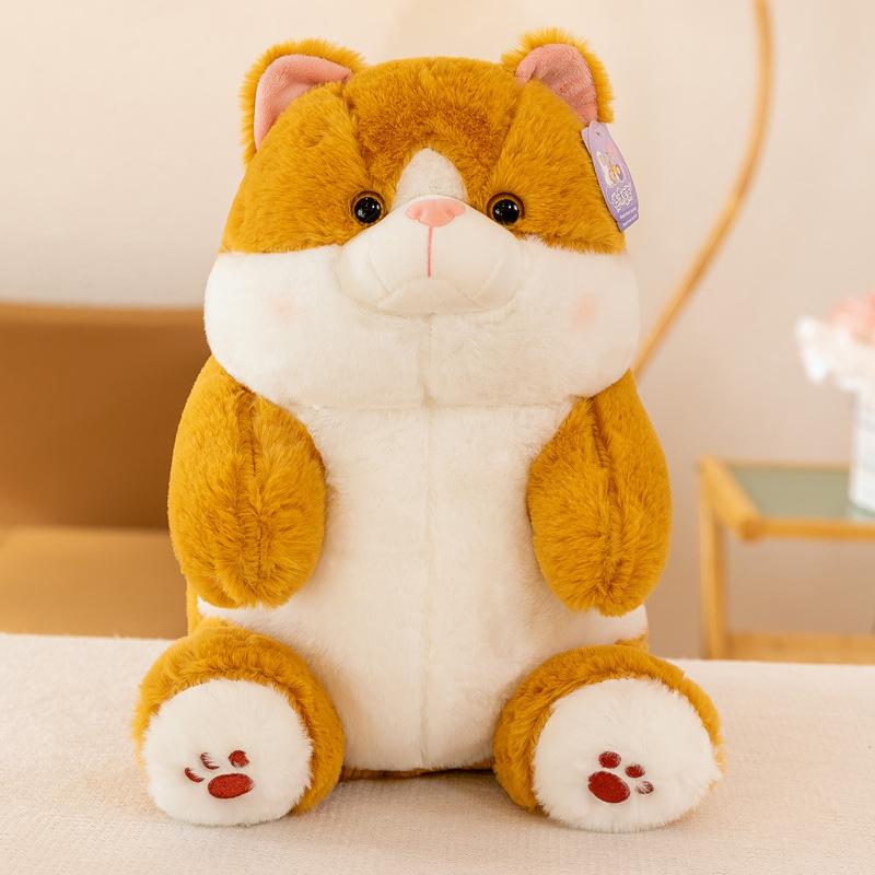 Cute Sour Peach Cat Plush Toy Fat Cat Pillow Grab Machine Doll Children's Gift Home Cushion