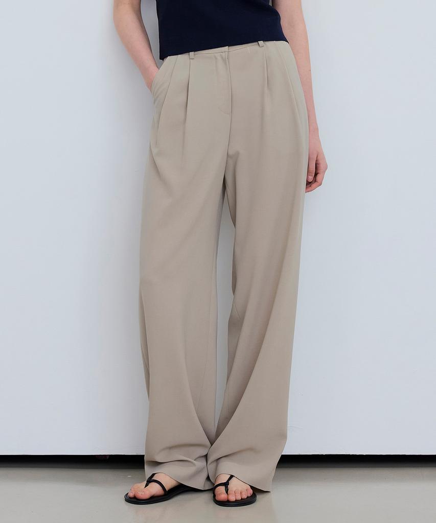 MIND BRIDGE WOMEN [On][W][Cool][Double Pleat Option] Summer Daily Wide Slacks - 3 Colors