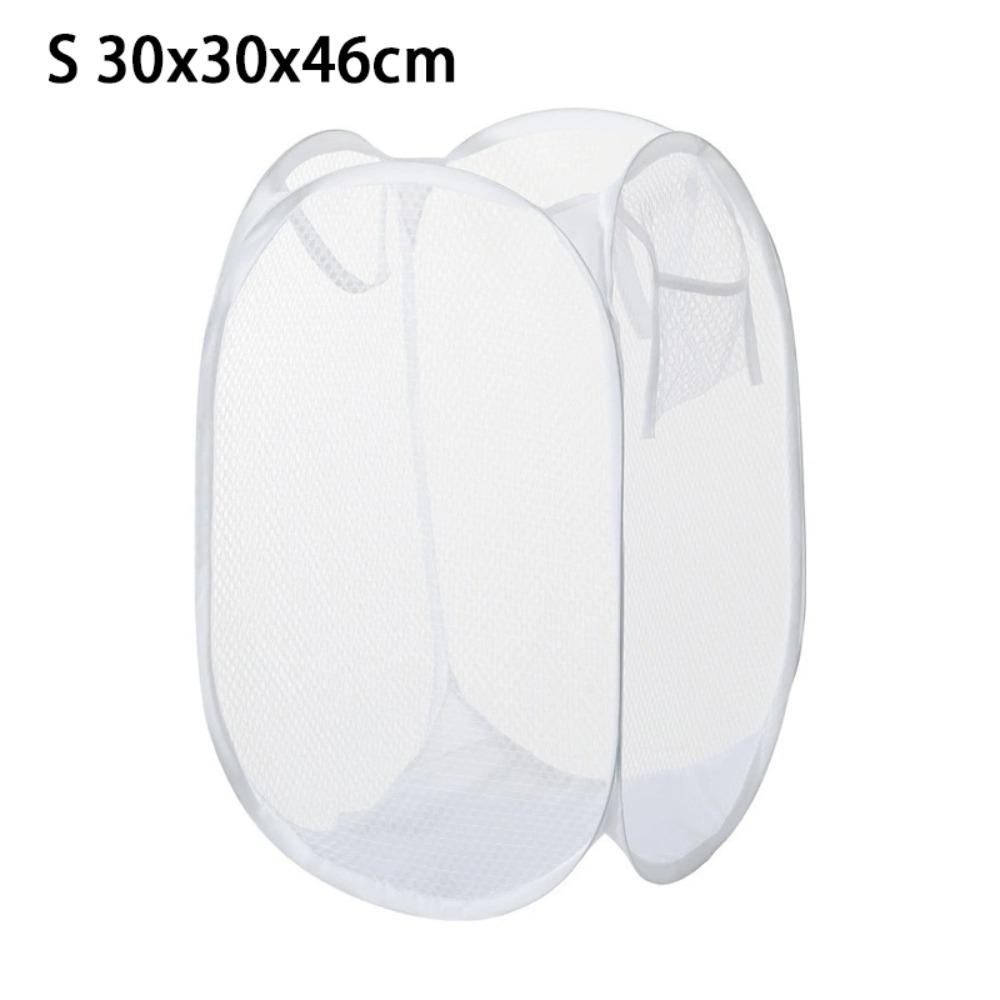 Portable Foldable Dirty Clothes Basket Mesh Breathable Clothes Storage Basket Large Capacity Easy Storage Laundry Basket