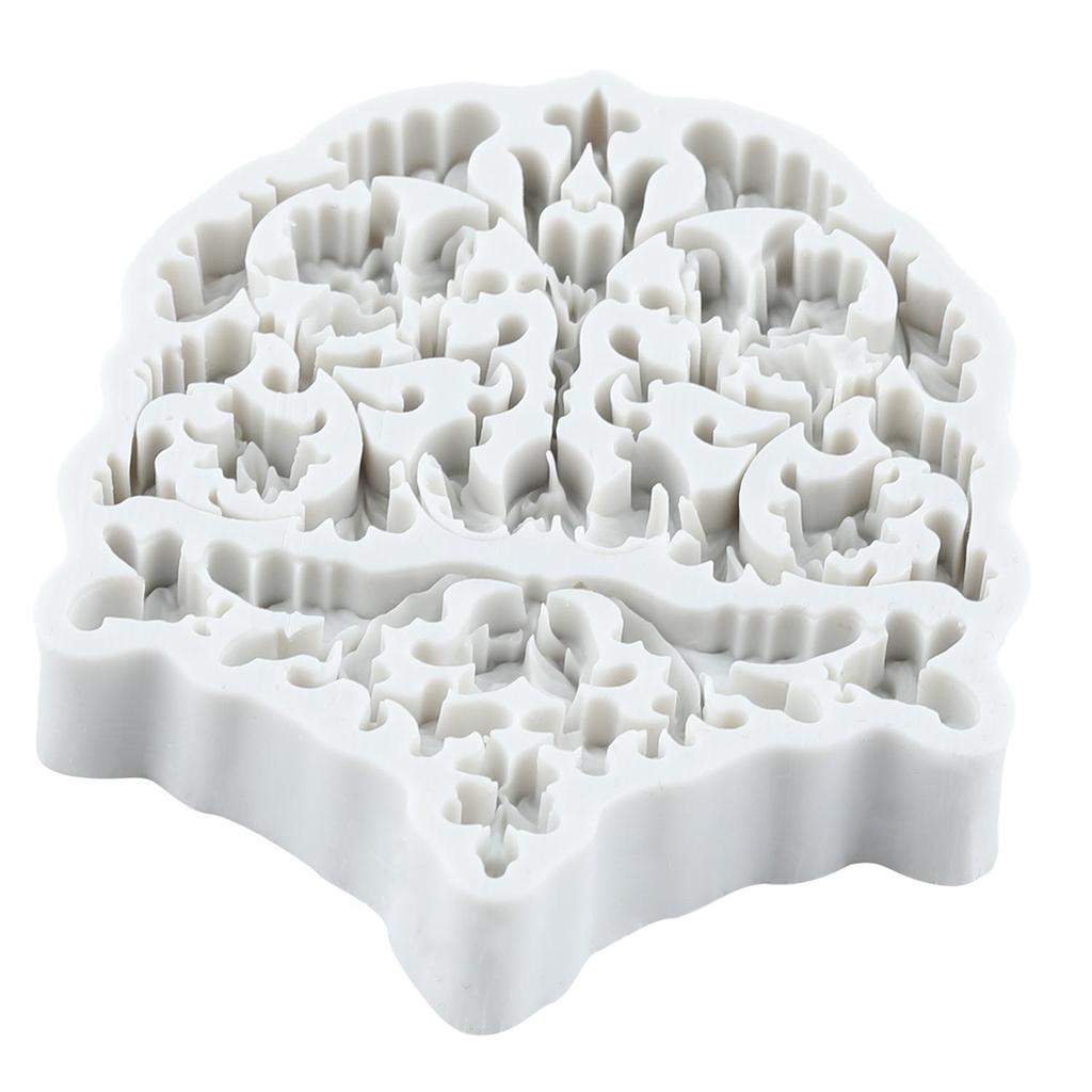 Baroque Style Silicone Mold Curlicues Scroll Lace Fondant Molds Cake Decorating Tools Theme Cake Dessert Decorated Chocolate Candy Mold