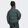 Adidas Originals Trefoil Solid Logo Print Zip-Up Collar Down Jacket Men Outerwear Green HL9199