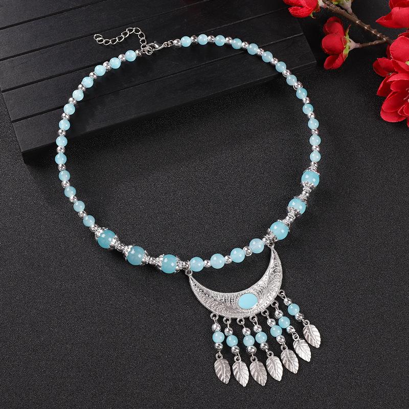 Barn Vuxen Etnisk Stil Huvudbonad Exotisk Stil Miao Kvinnlig Skatt Tofs Ögonbryn Håraccessoarer Tibetansk Retro Krage Halsband