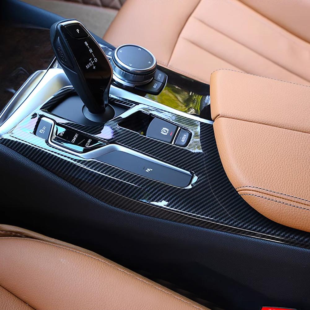 Koolstofvezel Stijl Auto Middenconsole Schakelpook Paneel Cover Trim voor BMW 5 Serie G30 2017-2018 Auto Sticker ABS Kunststof