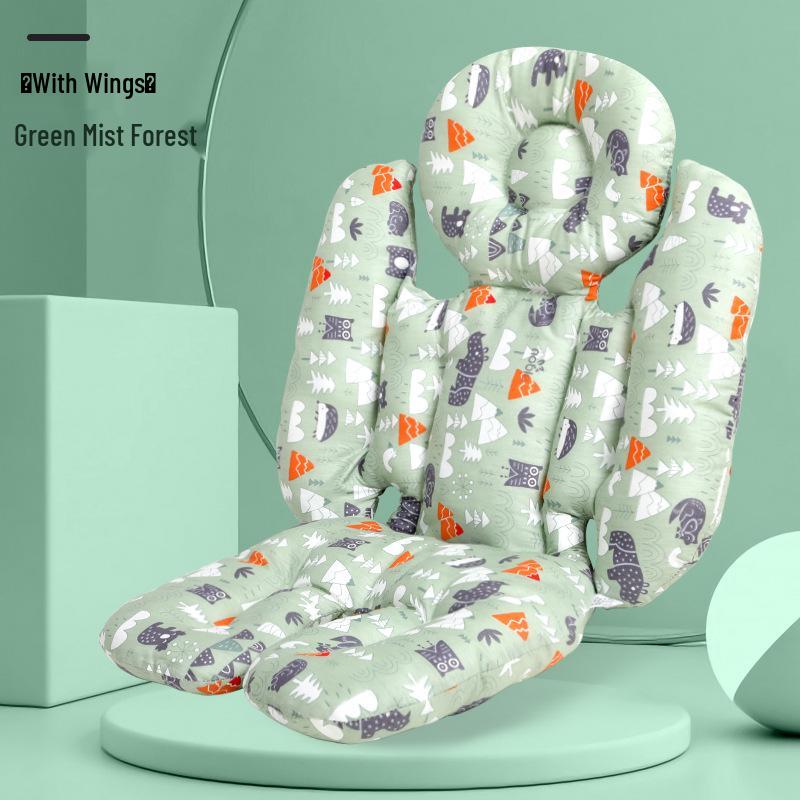 Soft Breathable Baby Stroller Seat Cushion, Washable Cotton Pad for Stroller or High Chair