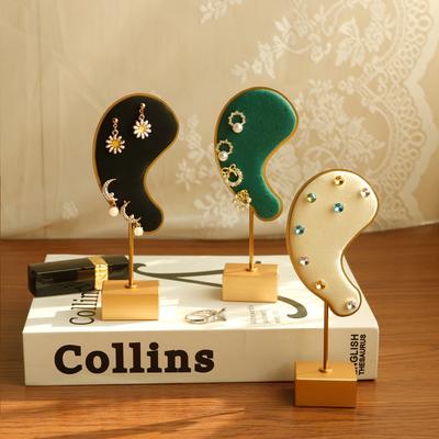 Ear Shape Earring Display Stand Microfiber Charms-Earring Hanging Rack Ear Clip Holder Stud Jewelry Organizer Storage Showcase