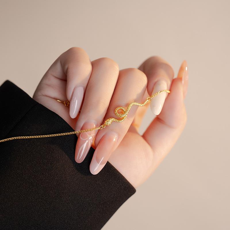 Gold Color Snake Bracelet Female Niche Design Sense Birthday Year Zodiac Entwining Amulet Animal Party Jewelry for Girlfriend