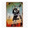 WellCraft Cartelli in Latta per Biciclette Velosolex Targhe Murali Retro per Bici Decorazione Pub WX