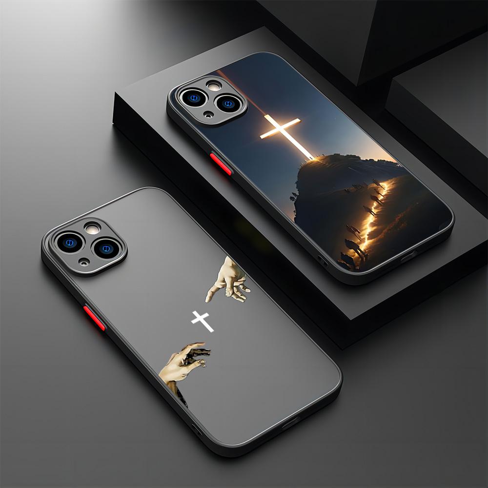 HOT Jesus Cross Painted Anti-Shock Phone Case For Samsung Galaxy S25 S24 S23 S22 S21 S20 S10 FE Note20 Plus Ultra Lite 5G