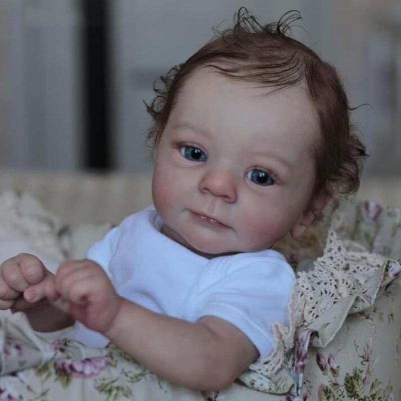 Lebensechte 19-Zoll-Reborn-Babypuppen Felicia Weicher Stoffkörper Bebe Neugeborenenpuppen Realistisch aussehende Simulations-Babypuppen für Kinder Geburtstags-Weihnachtsgeschenke