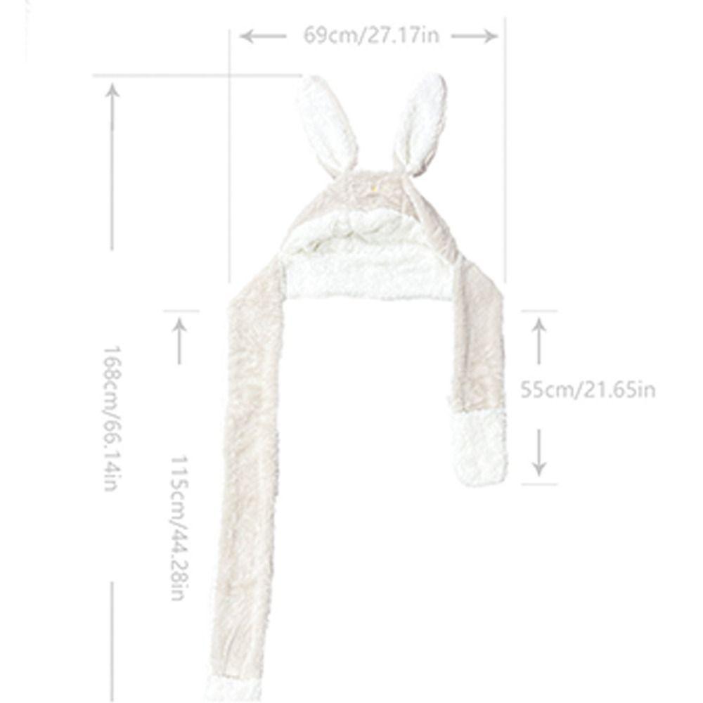 Plush Bunny Beanie Hat Scarf Thickened Ear Protection Cap Cute Hat Scarf Gloves Set  Woman Girls