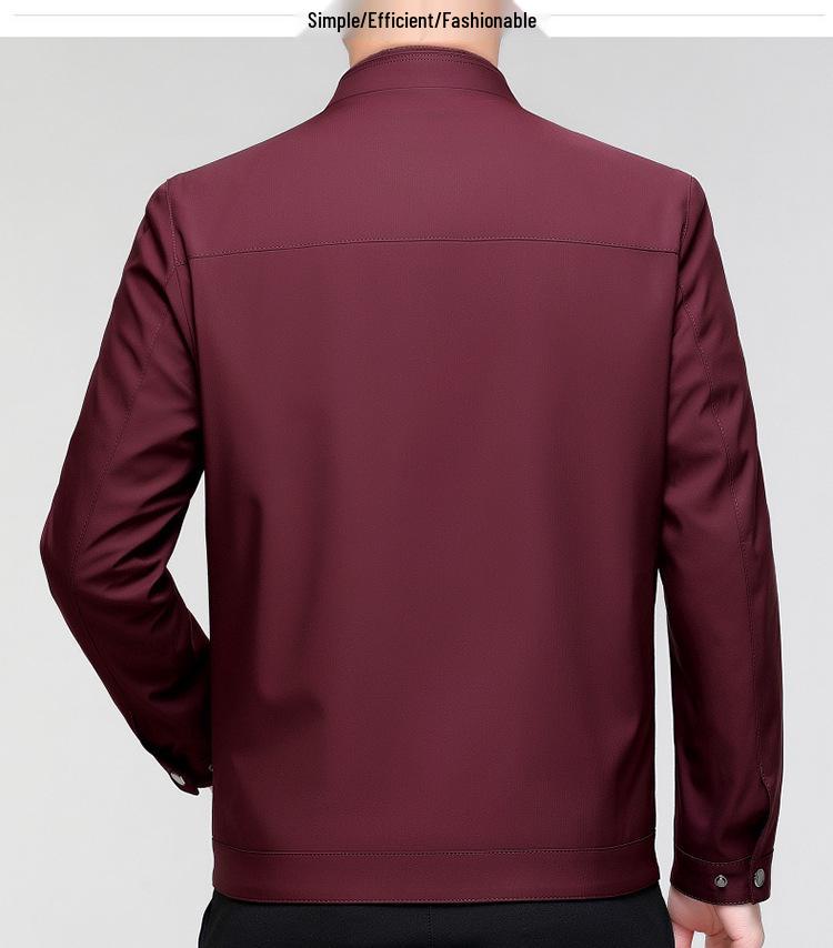 Men’s Stand-up Collar Jacket - 2024 Spring Business Casual for Middle-aged Dads