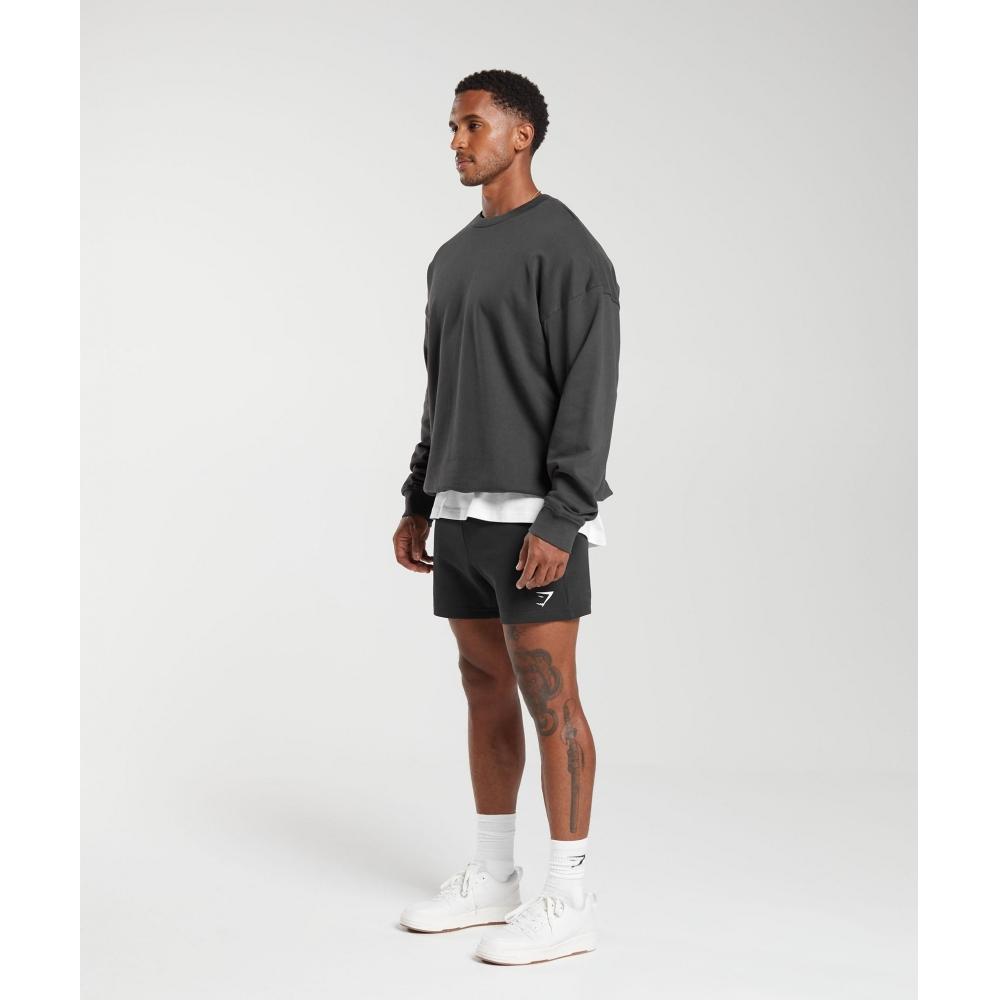 Gymshark Rest Day Essential Crew Onyx Grey A6a2l Gbcy