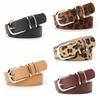 Plush Leopard Print Belt Y2K Waistband Fashion PU Leather Waist Belt  Beach