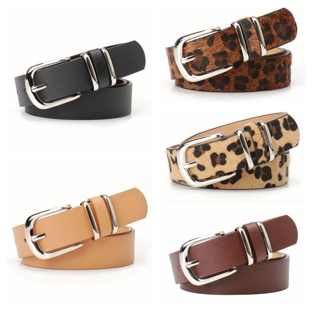 Plush Leopard Print Belt Y2K Waistband Fashion PU Leather Waist Belt  Beach