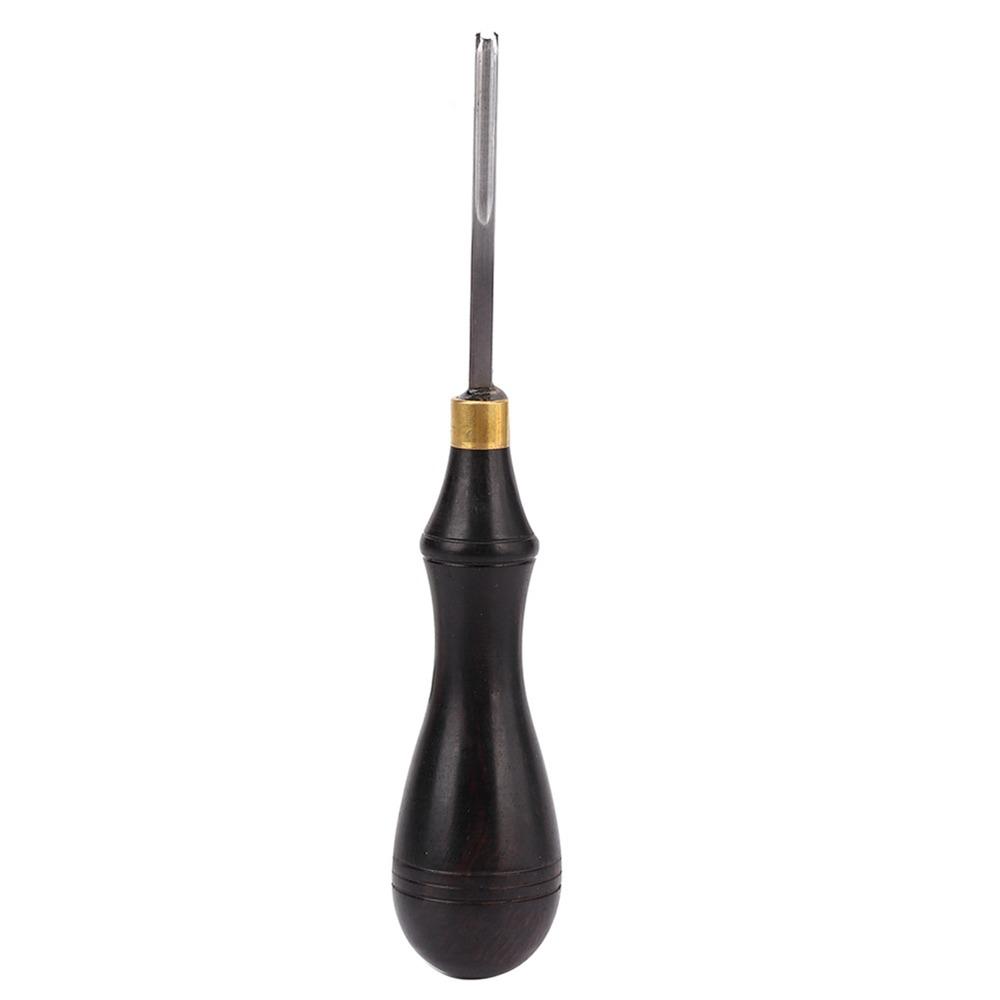Carbon steel Leather Edge Creaser 0.6/0.7/1.3mm Groove Size Ergonomic Handle Leather Edge Beveler Leather Skiver Tool