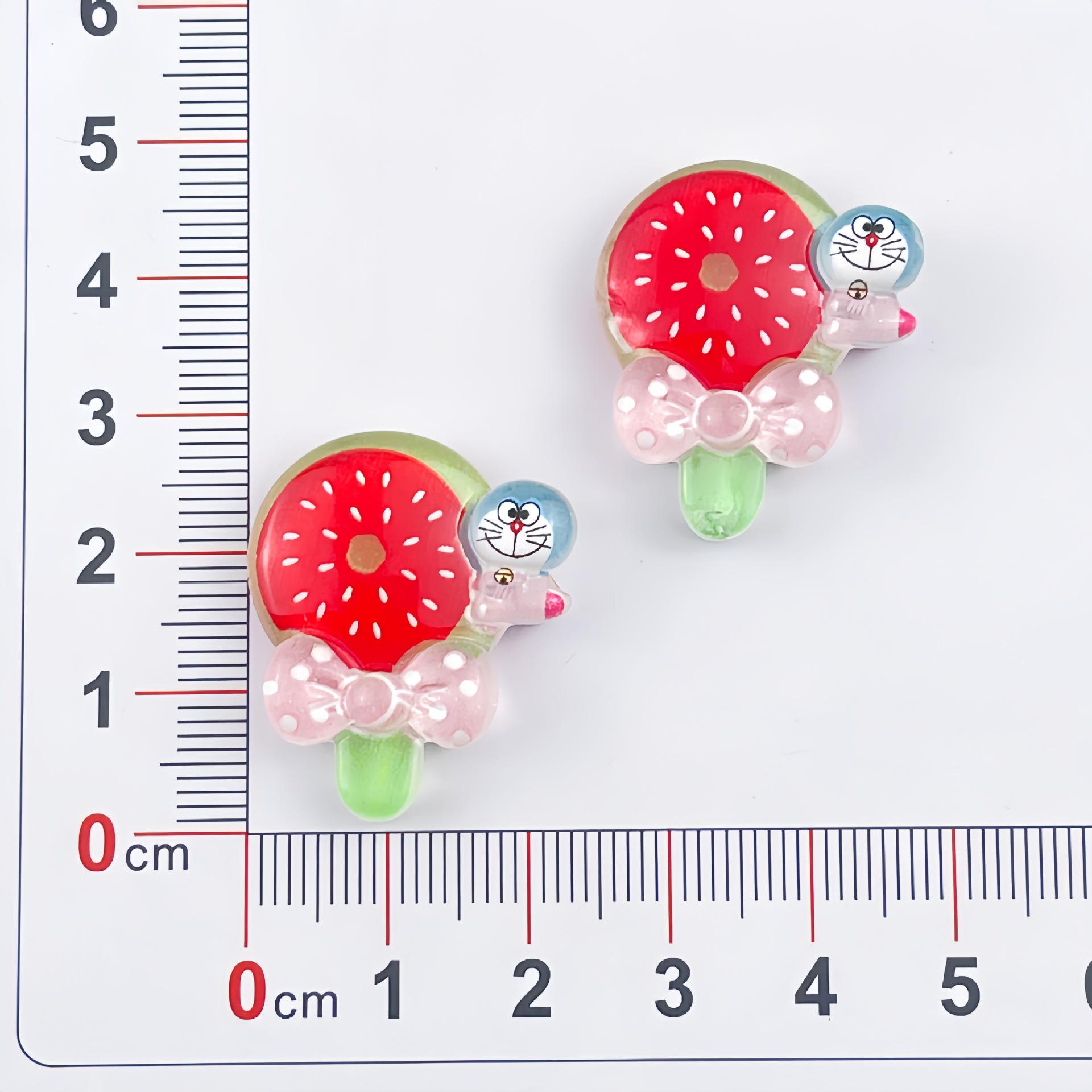 Cartoon Fruit Lollipop Resin Accessories: DIY Hair Clips, Hair Ties, Phone Cases, Refrigerator Magnets