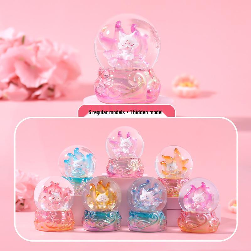 Nine-Tailed Fox Girl Fantasy Figurine: Ancient Wisdom Mystery Box Ornament