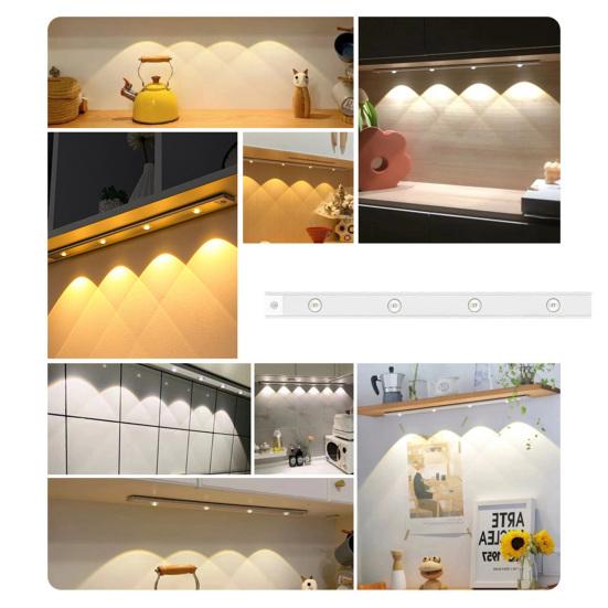 Motion Sensor Night Light LED Cabinet Lamp 3000K-6500K Dimmable Flicker Free Easy