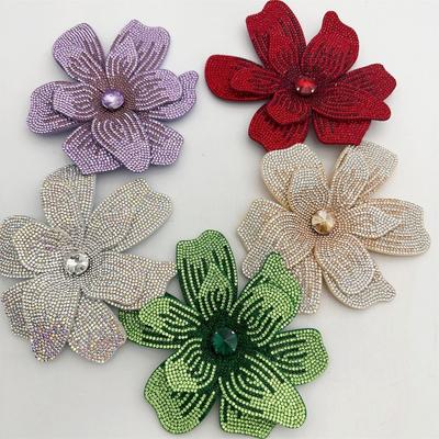 Sparkling Flower Brooch Fabrics DIY Craft Sewing Supplies Sew-On Applique  Bag Decoration