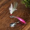 Zinc Alloy Rotating Feather Hook Sequin Lifelike Artificial Bait Fishing Lure Swimbait Accessory