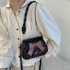 Bow Solid Color Small Bag Women's 2025 New Retro Fashion Pleated Casual Fashion Twist Shoulder Strap Oblique Span Bag