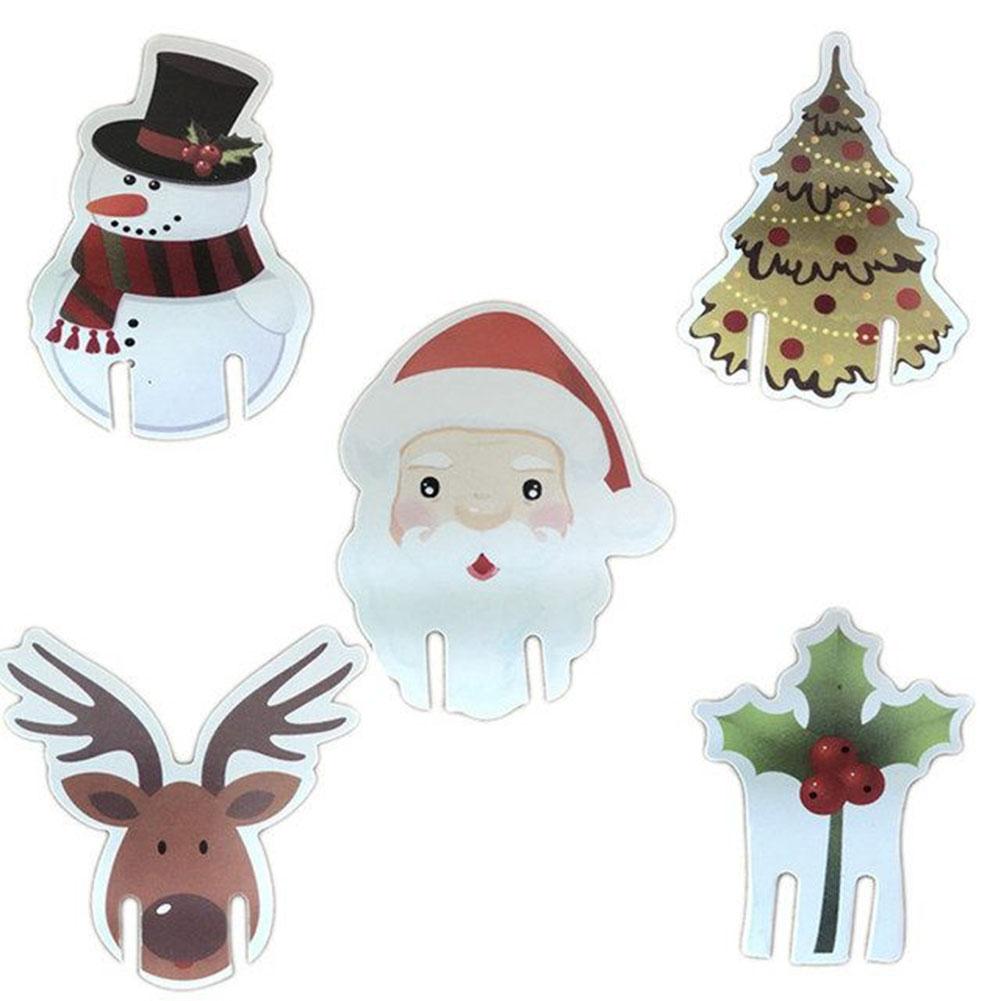 Weihnachts-Weinglas-Zubehör 10 Stück Weihnachtsmannhut-Becherkarten zur Dekoration