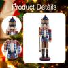 Dziadek do orzechów Figurka Ornament Kolekcjonerski Tradycyjny Wysokość 14,96" Boże Narodzenie na Urodziny
