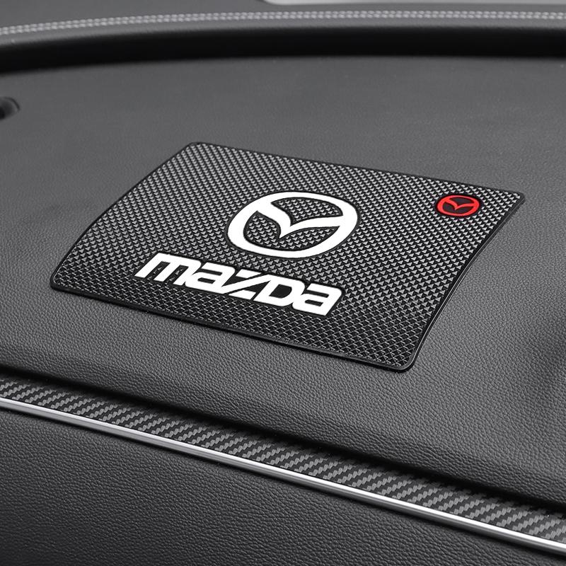 1Pcs Car Emblem Anti Slip Pad Phone Holder Non-Slip Mat Car Stlying For Mazda 6 3 CX5 5 2 323 CX7 Demio Atenza Axela MX30 CX30 CX3 CX9 RX8 RX7