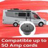 Wohnmobil-Kabelabdeckung, Wohnmobil-Steckdosenabdeckung, Camper-Stromklappe, Runde schwarze Wohnmobil-Kabelabdeckung