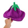 Creative Vegetable Headwear Comfortable Eggplant Party Headgear Plush Eggplant Hat  Carnivals