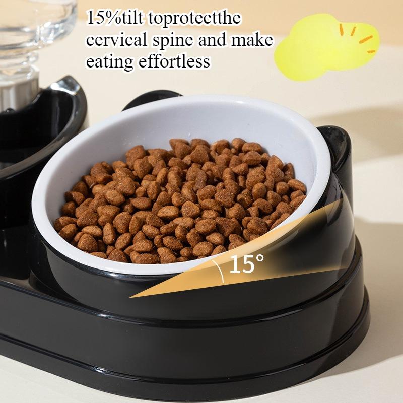 Elevated Bowl for Cats and Dogs Durable Two-in-one Feeder Bowl Food Bowl Automatic Drinking Water Small Cat Dog Pet Supplies