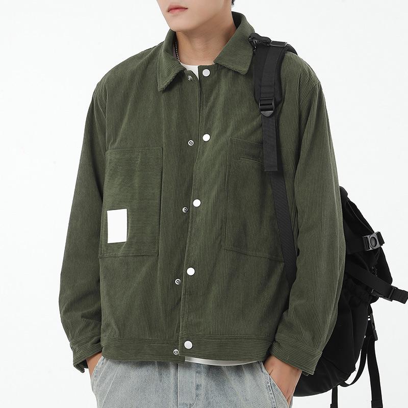 

2025 mountain work clothes spring and autumn new casual multi-pocket coat simple and fashionable corduroy men s and women s clothes 2XL