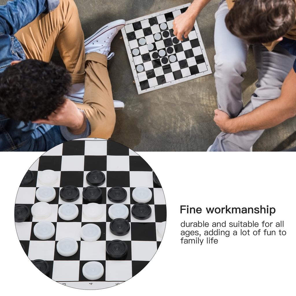 Zestaw 2 zestawów międzynarodowych warcabów z szachownicą z folii z tworzywa sztucznego Zestaw gier planszowych podróżnych